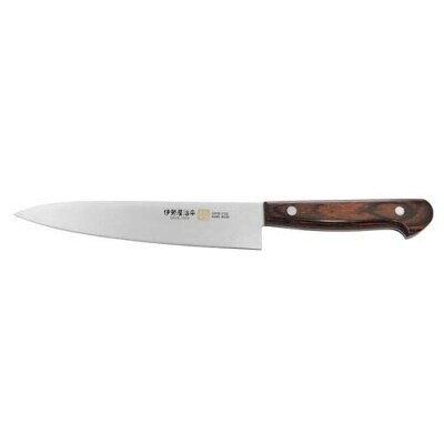 【伊勢屋治平】ペティ150mm  モリブデン鋼 マホガニーパッカー柄 (E-2)
