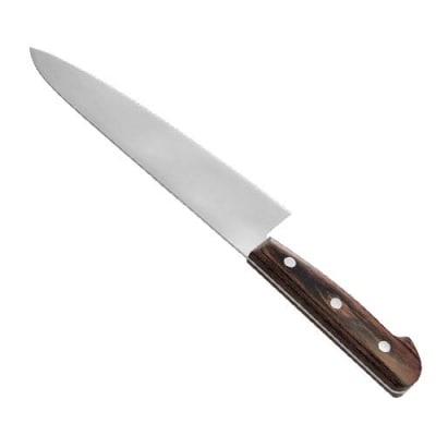 【伊勢屋治平】牛刀包丁210mm モリブデン鋼 マホガニーパッカー柄 (E-4)