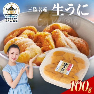 【無添加】三陸山田 生うに 【先行予約】100g×1パック 令和9年5月中旬以降発送 ウニ 雲丹