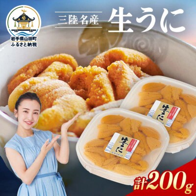 【無添加】三陸山田 生うに 【先行予約】100g×2パック 令和9年5月中旬以降発送 ウニ 雲丹 