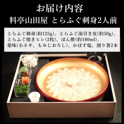 ミシュラン三ツ星獲得★★★料亭山田屋　とらふぐ刺し(2人前)[冷蔵]