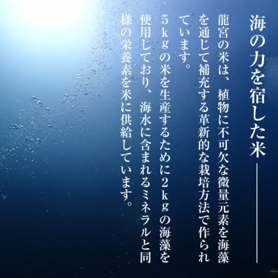 【定期便12ヶ月】龍宮の米 淡路島産海藻肥料栽培米5kg×12ヵ月　ar11803