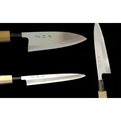 土佐打ち刃物　高級料理包丁　出刃包丁15cm×柳刃包丁21cm×身卸包丁21cm白紙2号セット
