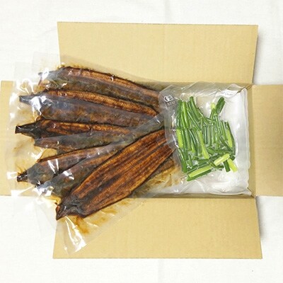 肉厚ふわっ大サイズうなぎ蒲焼き12尾。国産ニンニクの芽付き