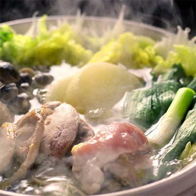 土佐流 きじ鍋セット!めちゃうまオーガニック葉にんにく付き