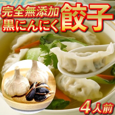 黒ニンニクと四万十豚で作った餃子(4パック4人前)【添加物不使用】