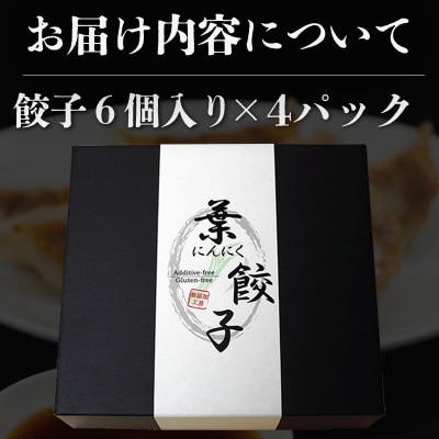 葉にんにくと四万十豚で作った最高級餃子(6個入り×4パック)