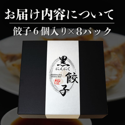 黒にんにくと四万十豚で作った最高級餃子(6個入り×8パック)
