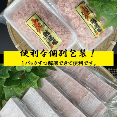 【毎月定期便】『魚の町』高知県須崎市からキハダ鮪1kgとネギトロ1kgを交互にお届けします全6回