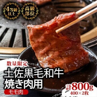 土佐黒毛和牛A5〜A4等級(特撰モモ肉) やわらか焼肉用800g