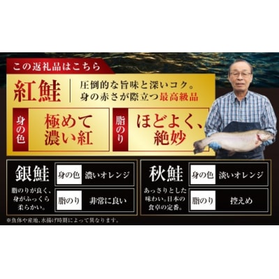 【2026年10月発送】 特選 甘塩天然紅鮭 3切真空×4パック