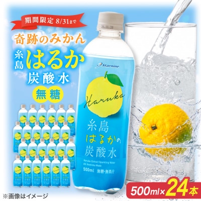 【期間限定】糸島はるかの炭酸水 500ml×24本入り 糸島市/スターナイン [ARM021]