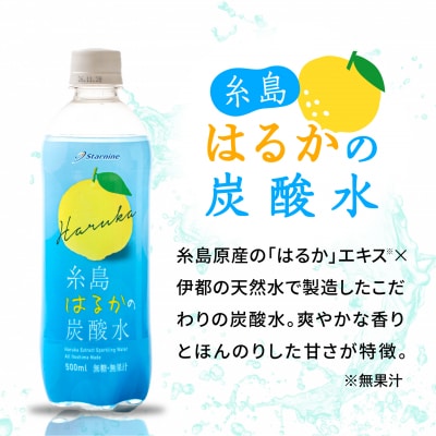 【期間限定】糸島はるかの炭酸水 500ml×24本入り 糸島市/スターナイン [ARM021]