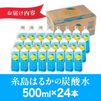 【期間限定】糸島はるかの炭酸水 500ml×24本入り 糸島市/スターナイン [ARM021]