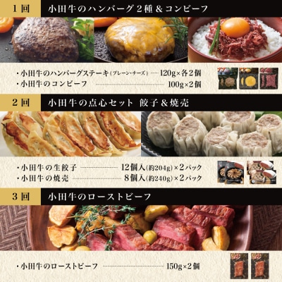 【全3回】プレミアムブランド「小田牛」定期便[加工品づくし]