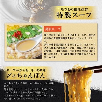大満足もつ鍋(醤油味/4～5人前)