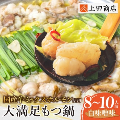 大満足もつ鍋(白味噌味 8～10人前)