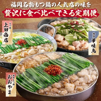 博多名物もつ鍋バラエティセット【隔月定期便(年3回発送)】