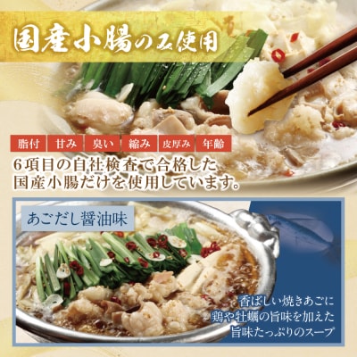 博多若杉 牛もつ鍋(あごだし醤油)&水炊きセット(各2～3人前)