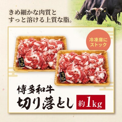 博多和牛 A4ランク以上 切り落とし 約1.0kg(500g×2P)
