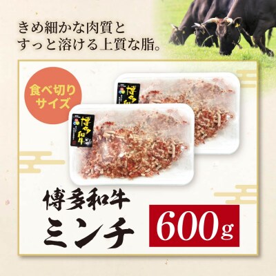 博多和牛100%ミンチ(挽肉)【訳あり】600g(300g×2個)