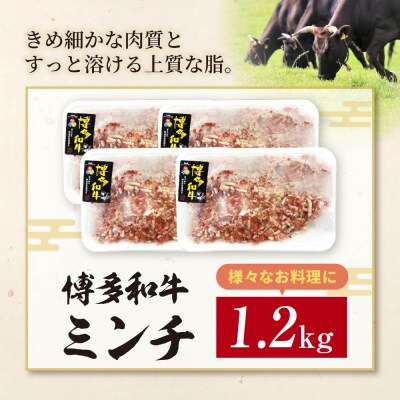 博多和牛100%ミンチ(挽肉)【訳あり】1.2kg(300g×4個)