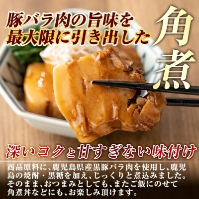 《通常便》鹿児島黒豚 角煮セット ＜280g×3食＞ 計840g【富士食品】A-182 