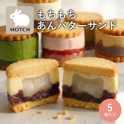 MOTCHサンドもっち5個ボックス [あんバター、いちごバター、アールグレイ、抹茶バター等各1個] 