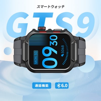 【グレー】スマートウォッチ 通話機能付き 2.1インチ大画面【PL保険加入済み製品】