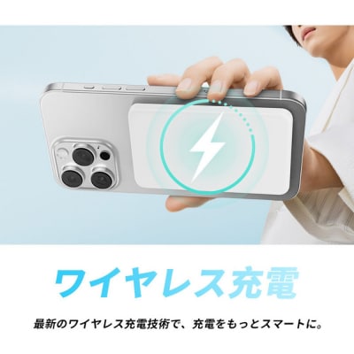 モバイルバッテリー  6800mAh 小型 薄型 防災電源 2026新登場 2台同時充電 15W