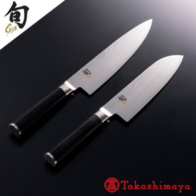 【59E0505】〈貝印〉旬Shun Classic 2本セットC(三徳包丁 175mm&シェフズナ