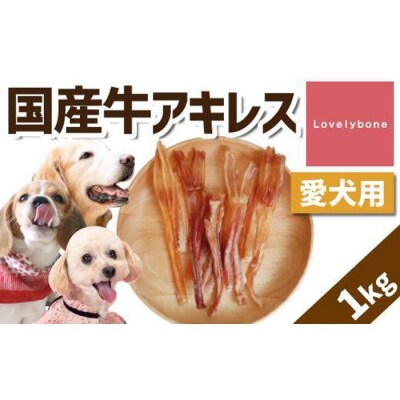 【大中小型犬向け】国産牛アキレス 1kg(500g×2) 無添加 手作り  Lovelybone