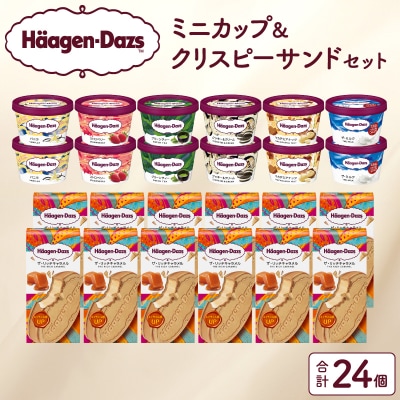 ハーゲンダッツ『ミニカップ(12個)&クリスピーサンド(12個)』アイスクリーム_H0016-135