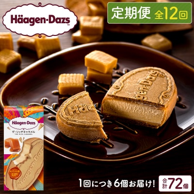 <12回連続定期便>ハーゲンダッツ『クリスピーサンド(リッチキャラメル)72個』_H0016-164