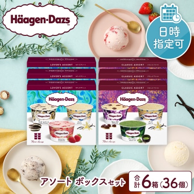 【着日指定可】ハーゲンダッツ バラエティアソート6箱 アイス アイスクリーム_H0016-124