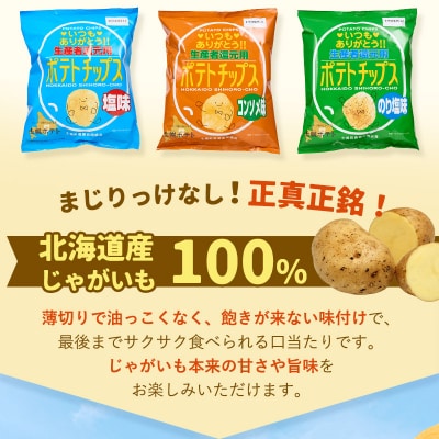 【北海道士幌町】生産者還元用ポテトチップス2箱セット(のり塩味)【N01-04】