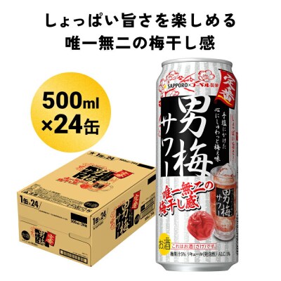 サッポロ 男梅サワー500ml×24缶入|21_yny-010101b