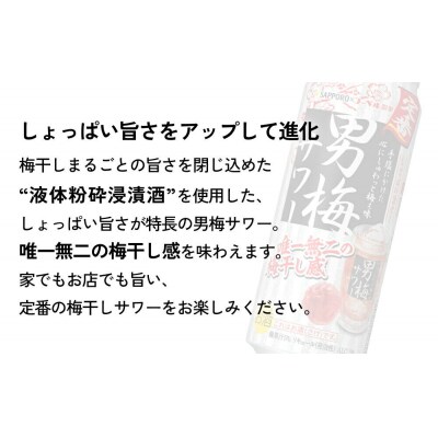 サッポロ 男梅サワー 500ml×24缶×12回|21_yny-010112b