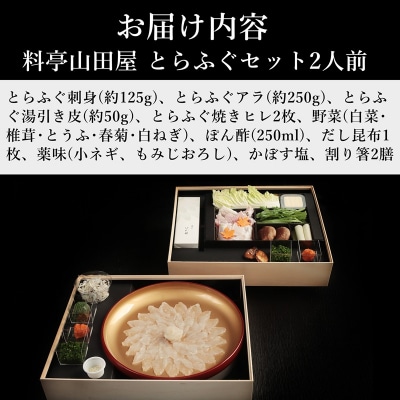 ミシュラン三ツ星獲得★★★料亭山田屋　とらふぐ刺しふぐ鍋セット(2人前)[冷蔵]