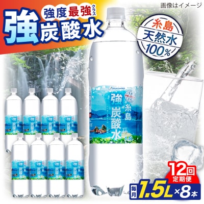 【全12回定期便】強炭酸水 1.5L×8本  糸島市/スターナイン 炭酸水  [ARM008]