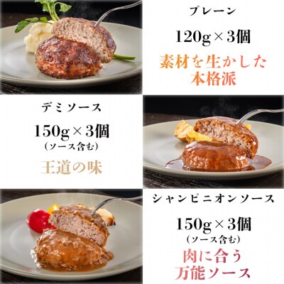 梅山豚のハンバーグ3種セット