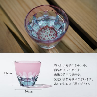 砂切子　サクラサク　【kt034-001】