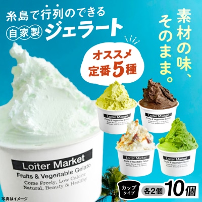 ジェラートカップ10個(5種×2) 糸島 / LoiterMarket [AGD001] アイス