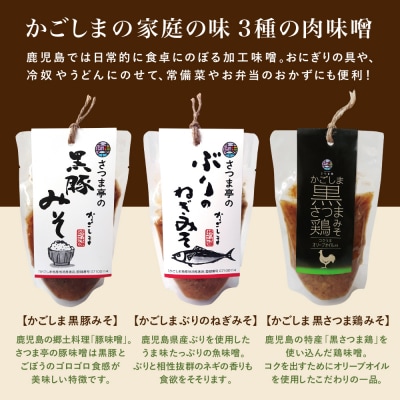 【地元で大人気】料亭のかごしまみそ3点セット