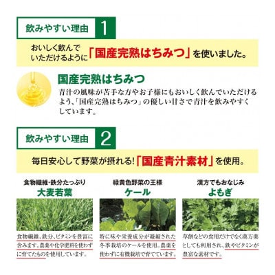 2023年8月発送開始『定期便』はちみつ青汁 (33305)全12回