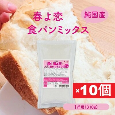 【純国産】「春よ恋」食パンミックス 1斤用×10個(ホームベーカリー用)