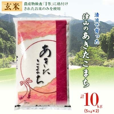 令和3年産 【岡山県津山市】 清流で育った津山のあきたこまち 玄米10kg(5kg×2)