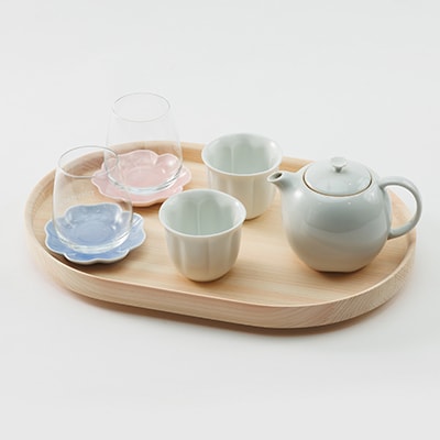 ヒノキのラウンドトレイS　TSUYAMA FURNITURE