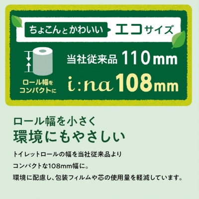エリエール(イーナ) トイレットペーパー 1.5倍 37.5m ダブル 8R×12パック(96個)