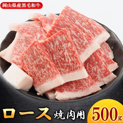 【岡山県産黒毛和牛】ロース　500g　(焼肉用)
